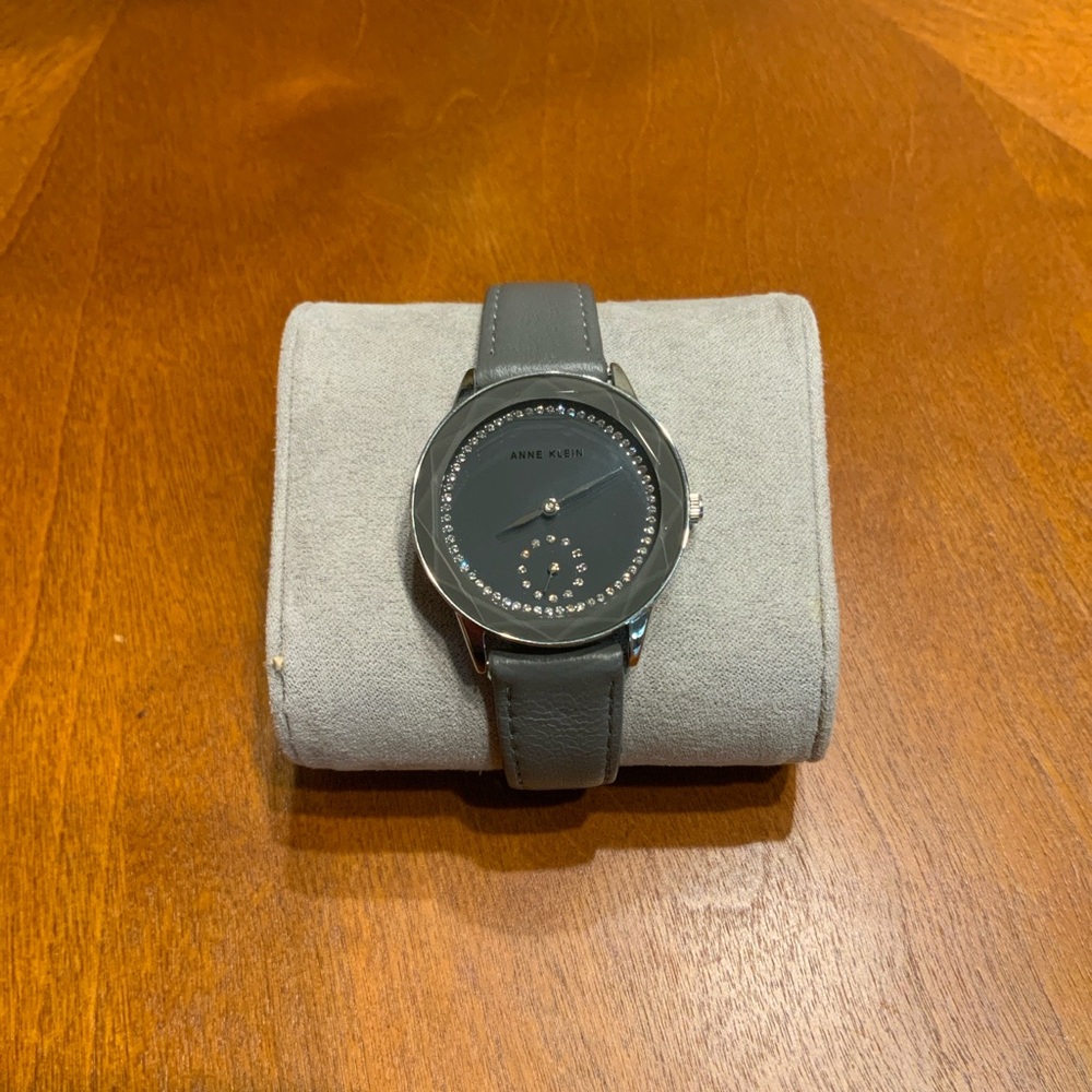Anne Klein Gray Leather Watch